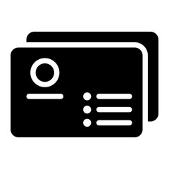 business card glyph icon