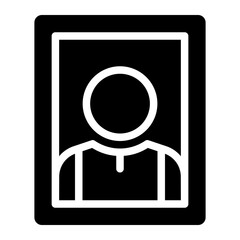 profile picture glyph icon