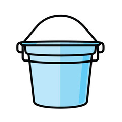 Bucket icon symbol vector image. Illustration