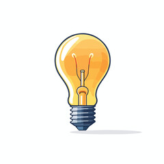 BULB Icon flat vector illustration isloated on whit