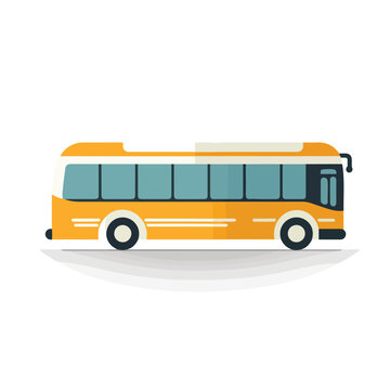 Bus icon flat . flat vector illustration isloated o