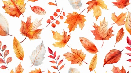 illustration of an autumn background generative ai