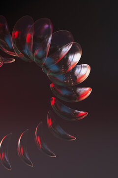abstract 3d render in red