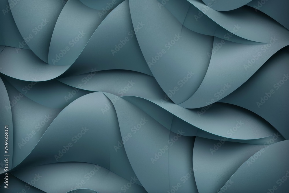 Poster the image is a blue and white abstract design with a lot of curves and lines