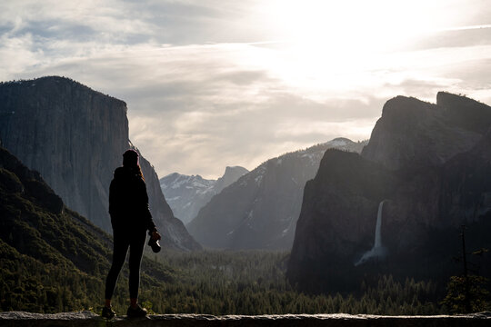 Silhouette Of A Woman In Yosemite