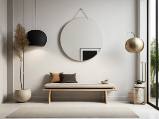 Modern minimalist living room interior design