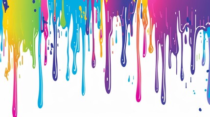 Colorful Background With Dripping Paint