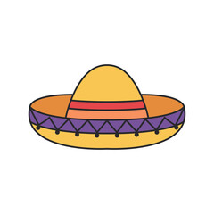 Mexican hat cartoon icon