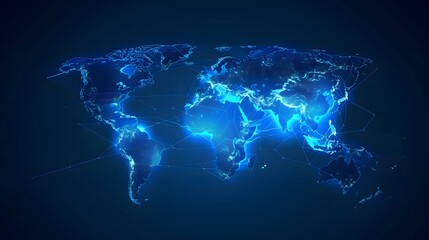 World Map digital earth global virtual.