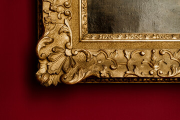 Golden frame at the museum