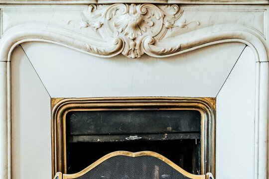 White fireplace