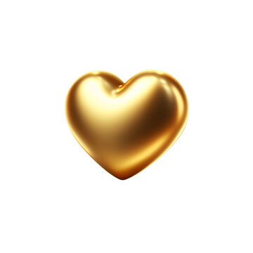 Gold heart illustration