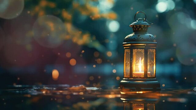 Islamic Background Animation with Islamic arabic lantern, Looping animation Suitable for  for invitation, Ramadan, Eid, Mawlid, Meraj, 