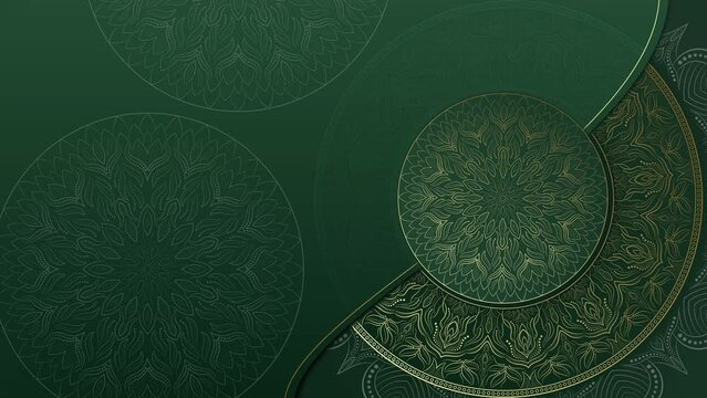 Islamic Background Animation with rotating mandala or islamic patern, Looping animation Suitable for  for invitation, Ramadan, Eid, Mawlid, Meraj, 4k Quality