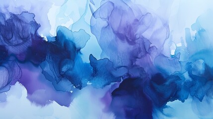 Abstract Blue and Purple Watercolor Background