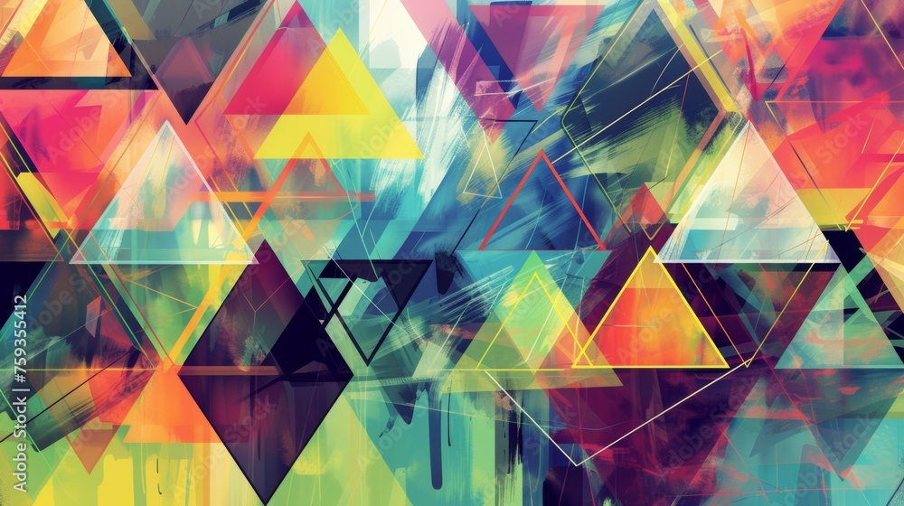 Poster abstract colorful geometric background