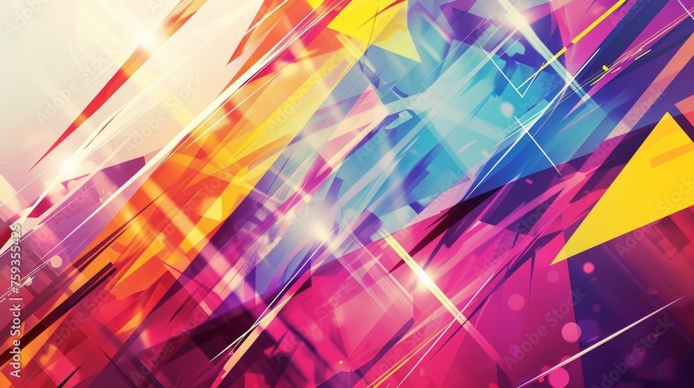 Poster abstract colorful geometric background