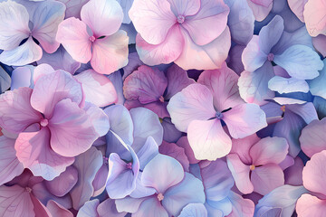 紫陽花の花（水彩画）