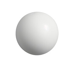 White Ping Pong Ball on Transparent Background