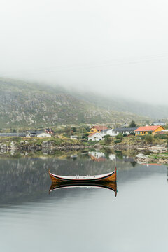 Boat in fjord