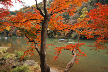 Arashiyama in Autumn in Kyoto, Japan