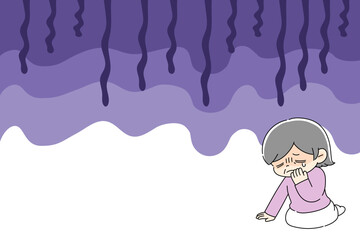 絶望するイメージイラスト素材