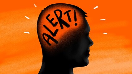 Alert in brain