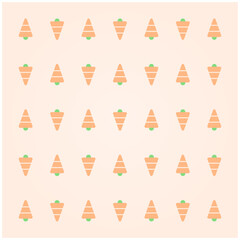 Vector Easter Carrot Seamless Pattern