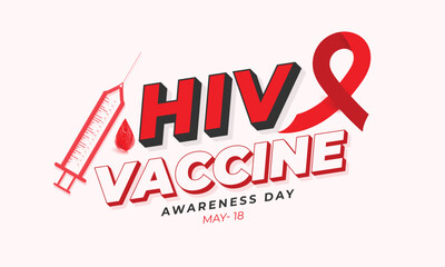 HIV Vaccine Awareness Day. background, banner, card, poster, template. Vector illustration.