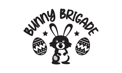 Bunny Brigade svg,easter svg,rabbit,bunny,happy easter day svg typography tshirt design Bundle,Retro easter,funny,egg,Printable Vector Illustration,Holiday,Cut Files Cricut,Silhouette,png,face