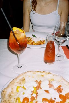 Food and drinks in Italy.