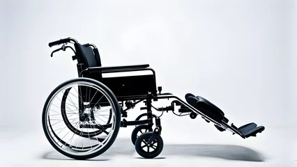 Plexiglas foto achterwand Image with wheelchair on white background. generative AI. © sungsuk park