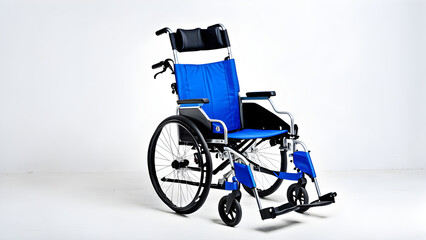 Image with wheelchair on white background. generative AI.