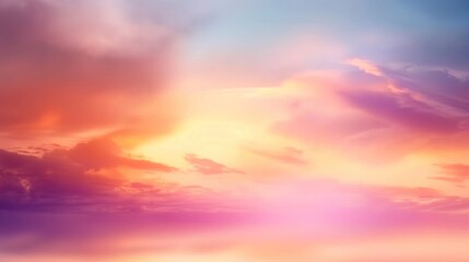 Fototapeta premium Abstract background sunset, sky orange purple