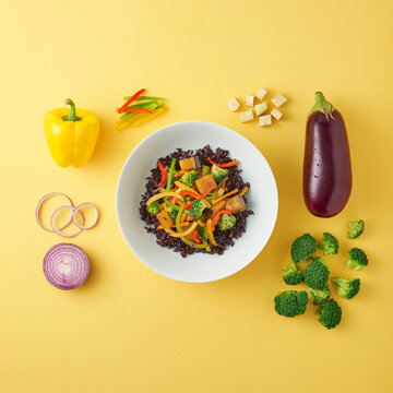 Deconstructed vegetable dish