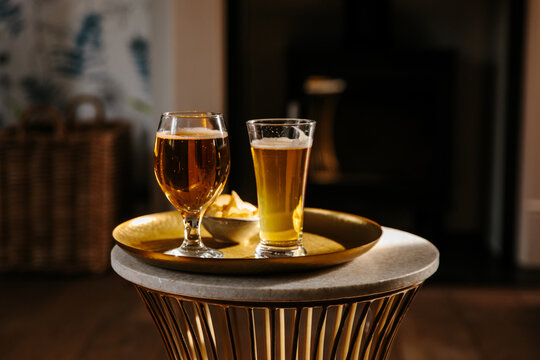 Glasses of beer