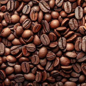 Coffee beans flat lay image
