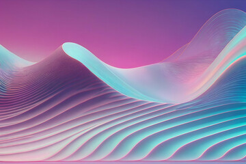 background neon pastel line wave illustration