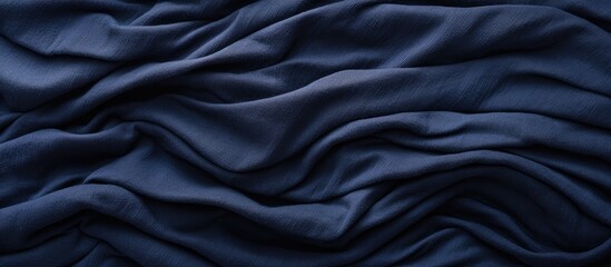 Navy blue cotton fabric pattern - texture - obrazy, fototapety, plakaty