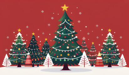 merry christmas pattern or christmas tree with red balls or christmas tree with balls or red christmas tree or christmas seamless pattern with trees or christmas seamless pattern