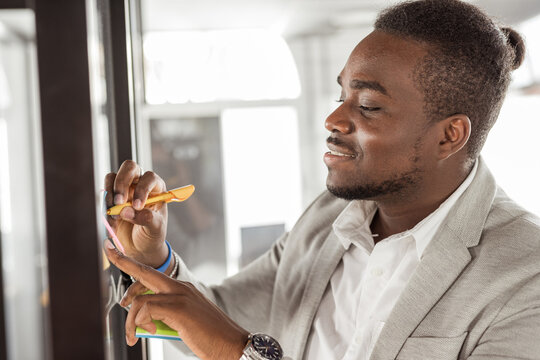 
young togolese businessman in a coworking office