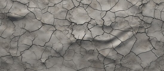 Cracked earth texture in gray.