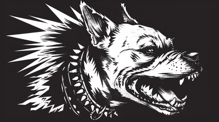 Tuinposter logo for punk dog © Bi
