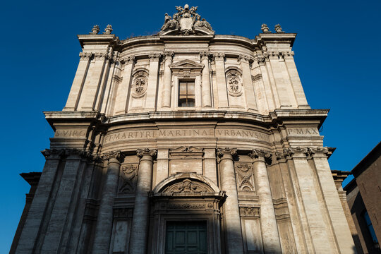 Santi Luca e Martina church facade