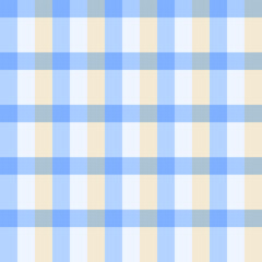 Blue and yellow abstract checkered background. Seamless pattern. Classic pastel background for textile, paper, cover, dishes, interior decor.