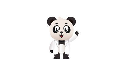 Doctor panda illustration