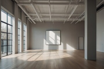 Simple Empty Room with Window and Parquet Floor