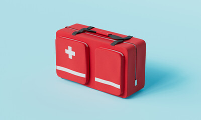 빨간 구급 상자 가방 Red First Aid Kit Bag