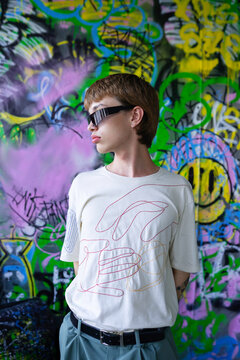  Young queer man in sunglasses 