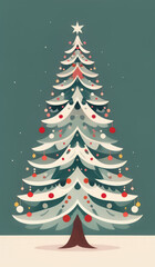 merry christmas background with trees and snowflakes or merry christmas trees and snowflakes or merry christmas background with trees or seamless christmas pattern, christmas card with christmas tree